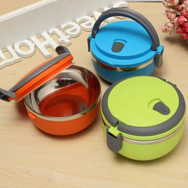 Box Ronde Isotherme Inox avec Poignée - Gadgets de Cuisine