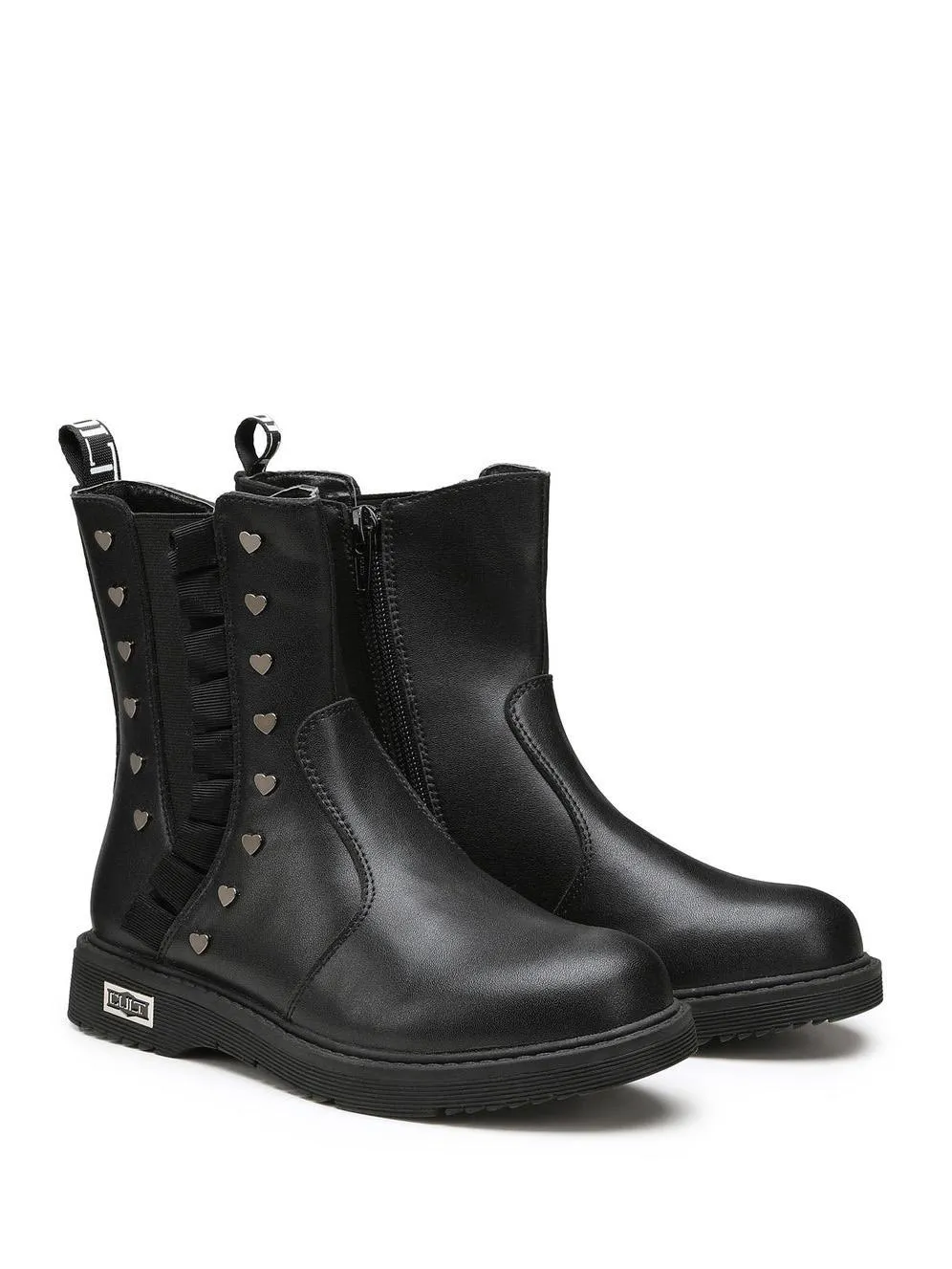 Cult Sabbath 0008 Kids Bottines À Clous Coeur Noir - Achetez À Prix Outlet!