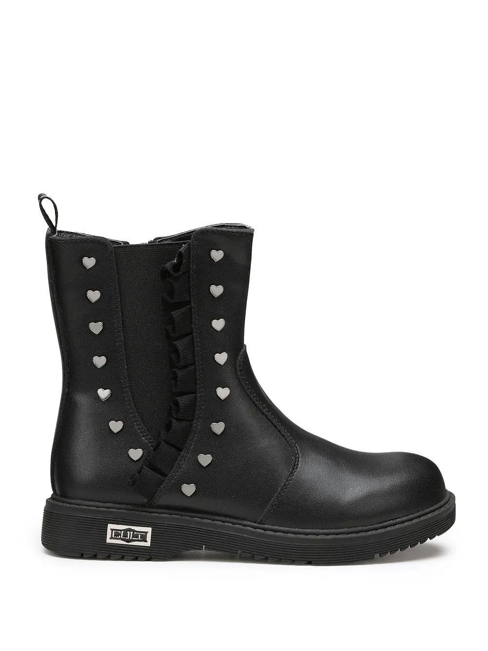 Cult Sabbath 0008 Kids Bottines À Clous Coeur Noir - Achetez À Prix Outlet!