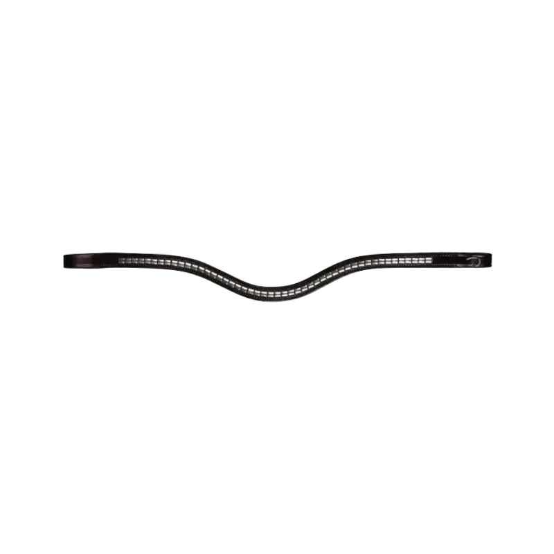 Dyon - Frontal en V clincher argenté New English Collection brun