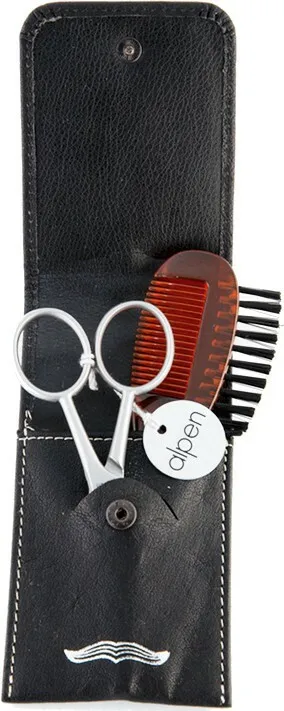 Kit D'entretien Barbe & Moustache - Ciseaux + Peigne-Brosse Alpen - Coffret Soins de Rasage Homme sur MenCorner