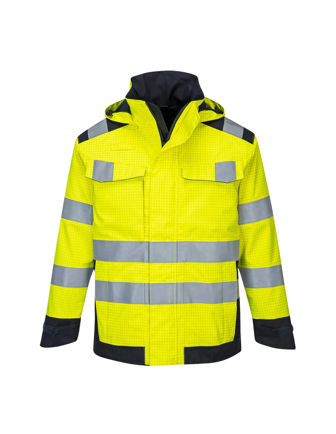 veste de pluie modaflame arc électrique couleur : Jaune/Marine taille 4XL - PORTWEST - - MV70YNR4XLPORTWEST